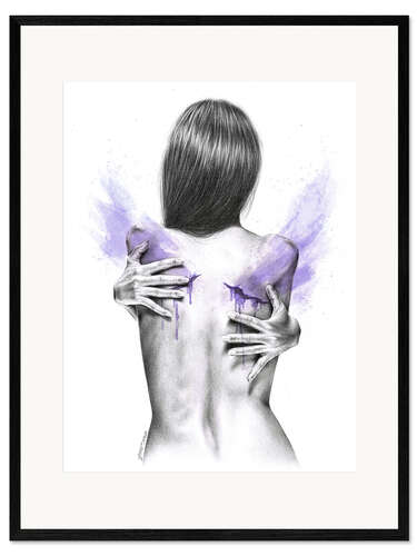 Impression artistique encadrée Grow your wings