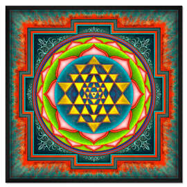 Gerahmter Kunstdruck Intuition Sri Yantra III