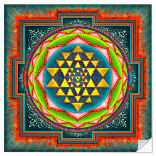 Selvklebende plakat Intuition Sri Yantra III