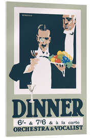 Acrylic print Advertisement for Dinner, Orchestra and Vocalist