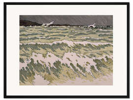 Gerahmter Kunstdruck Regen auf dem Meer