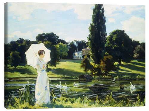 Quadro em tela Lynne Fontanne by the Thames, 1914