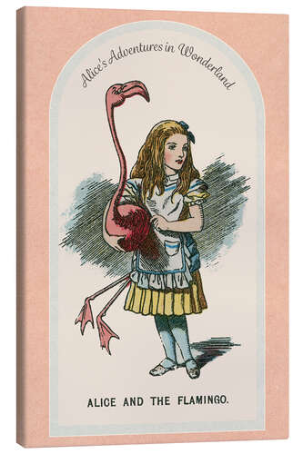 Canvas-taulu Alice and the flamingo