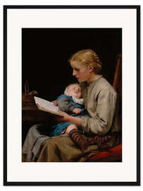 Gerahmter Kunstdruck Rose und Bertha Gugger, 1883