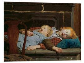 PVC-taulu Two sleeping girls on the stove bench, 1895