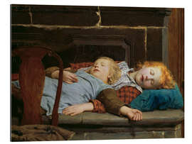 Quadro em plexi-alumínio Two sleeping girls on the stove bench, 1895