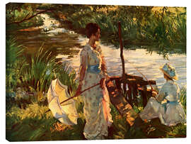 Canvas print Fishing, Book Plate, ca. 1910