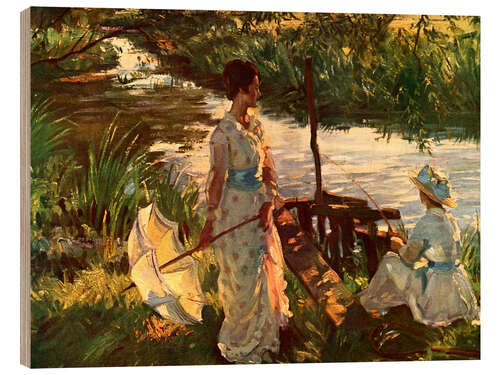 Hout print Fishing, Book Plate, ca. 1910