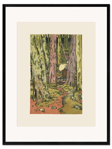 Impressão artística com moldura Washing Beneath the Trees, Loguivy I