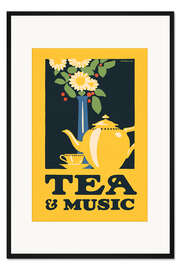 Gerahmter Kunstdruck Tee und Musik, um 1922