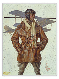 Wall print  Airforce Pilot, 1917 - Joseph Christian Leyendecker