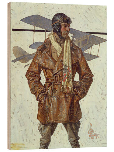 Holzbild Airforce Pilot, 1917