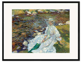 Kehystetty taidepainatus Jane Emmet de Glehn by a Stream, Val d'Aosta