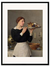 Gerahmter Kunstdruck "Die Kellnerin", 1923