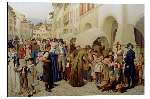 Alubild "Die Länderkinder", Einmarsch der Franzosen in Nidwalden, 1876