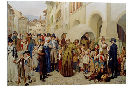 Gallery print "The children of the countries", invasion of the French in Nidwalden, 1876