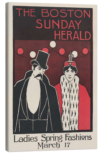 Obraz na płótnie The Boston Sunday Herald: Ladies Spring Fashions, 1895