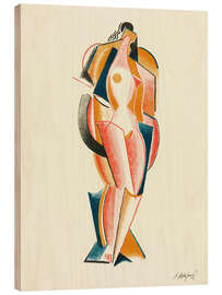 Wood print Abstract Nude