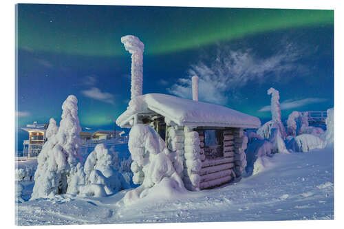 Quadro em acrílico Northern lights in lapland
