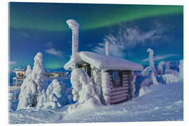 Tableau en verre acrylique Northern lights in lapland - Roberto Sysa Moiola