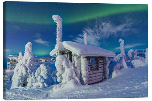 Leinwandbild Nordlichter in Lappland