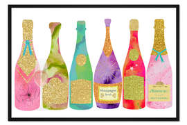 Gerahmter Kunstdruck Champagner-Parade