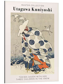 Magnettafel Tokiwa Gozen With Her Three Children in the Snow
