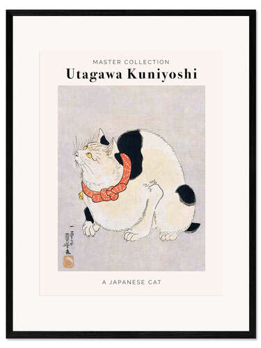 Innrammet kunsttrykk Japanese Cat