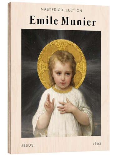 Hout print Emile Munier - Jesus