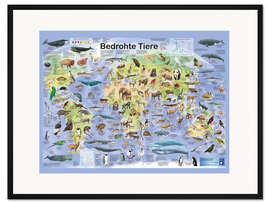 Gerahmter Kunstdruck Bedrohte Tiere