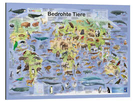 Magnettafel Bedrohte Tiere