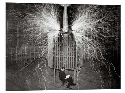 Quadro em PVC Nikola Tesla, Colorado Springs laboratory with his “Magnifying Transmitter”