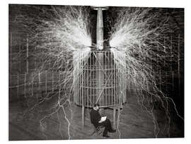Quadro em PVC Nikola Tesla, Colorado Springs laboratory with his “Magnifying Transmitter”