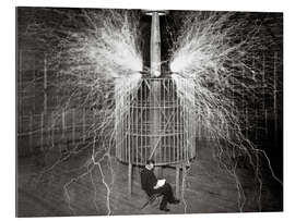 Gallery print Nikola Tesla, Colorado Springs laboratory with his “Magnifying Transmitter”