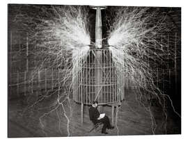 Magnettafel Nikola Tesla, Labor in Colorado Springs mit seinem „Magnifying Transmitter“