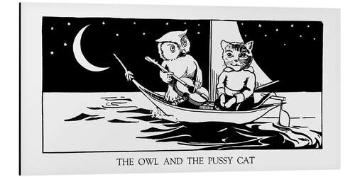 Aluminium print The Owl and the Pussy Cat, c. 1900