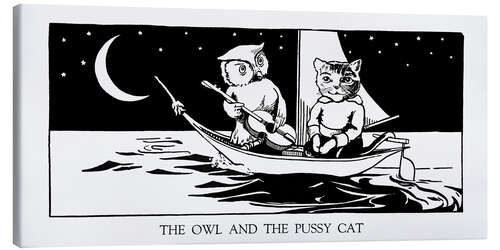 Canvas print The Owl and the Pussy Cat, c. 1900