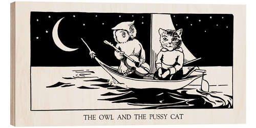 Wood print The Owl and the Pussy Cat, c. 1900