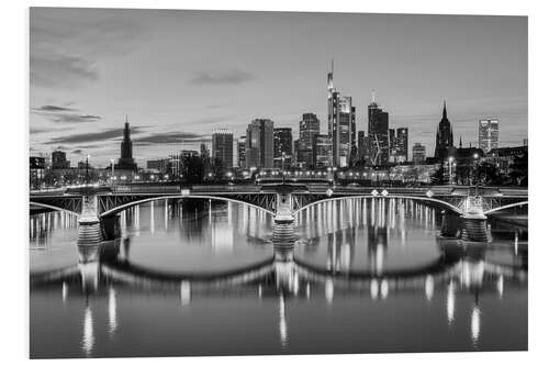 Tableau en PVC Frankfurt in the evening