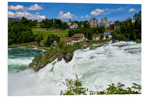 Bilde på skumplate Rhine Falls near Schaffhausen in Switzerland