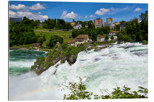 Tableau en plexi-alu Rhine Falls near Schaffhausen in Switzerland