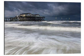 Aluminium print Wind and weather on the North Sea coast