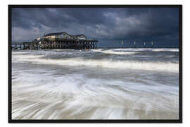 Gerahmter Kunstdruck Wind und Wetter an der Nordseeküste