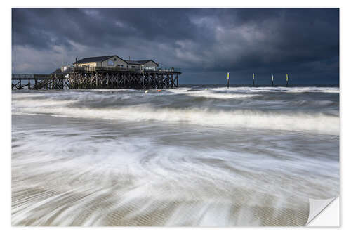 Vinilo para la pared Wind and weather on the North Sea coast