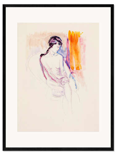 Framed art print Seated Nude