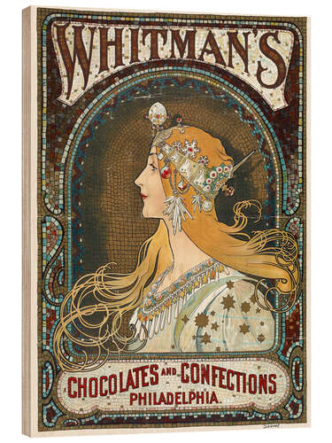 Wood print Whitman's Chocolate & Cofections