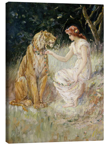 Canvas print The Lady & The Tiger