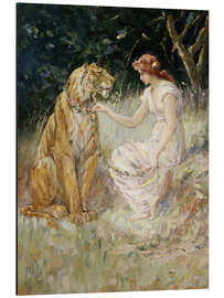 Magnettafel Die Dame und der Tiger