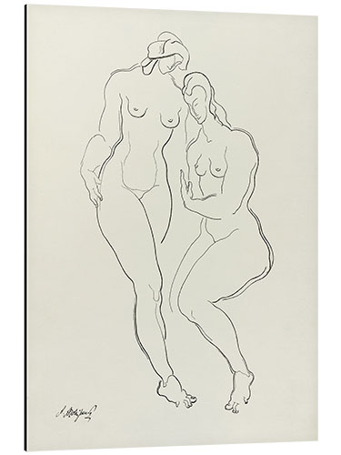 Aluminium print Line Drawn Nude