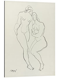 Aluminium print Line Drawn Nude